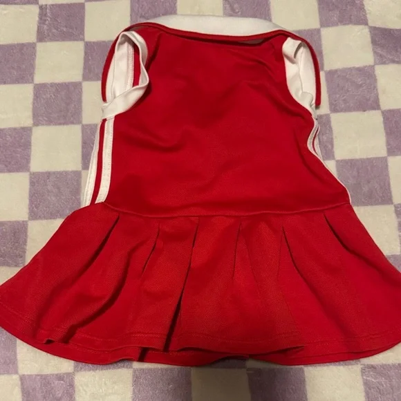 Adidas Kids Red and White Polo Dress - Picture 2 of 2